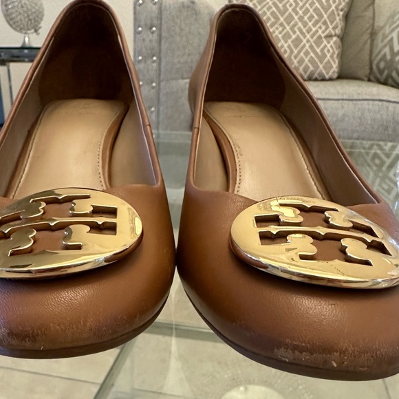 Tory Burch Tan Leather Janey Block
Heel Pumps Size 10